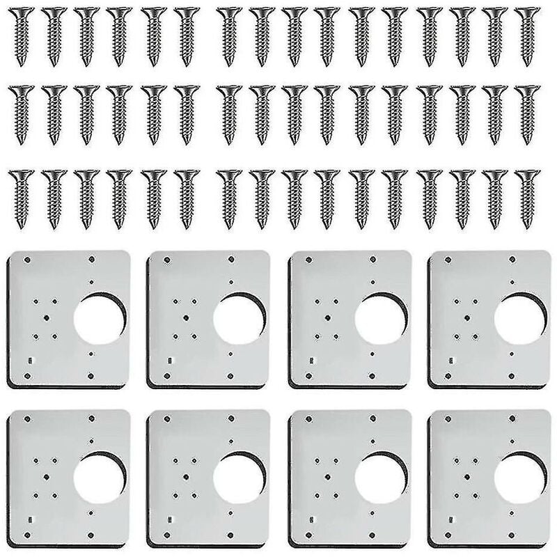2pcs/4pcs/8pcs Hinge Repair Plate For Cabinet Furniture Drawer Window Stainless Steel Plate Repair Accessory - Crea