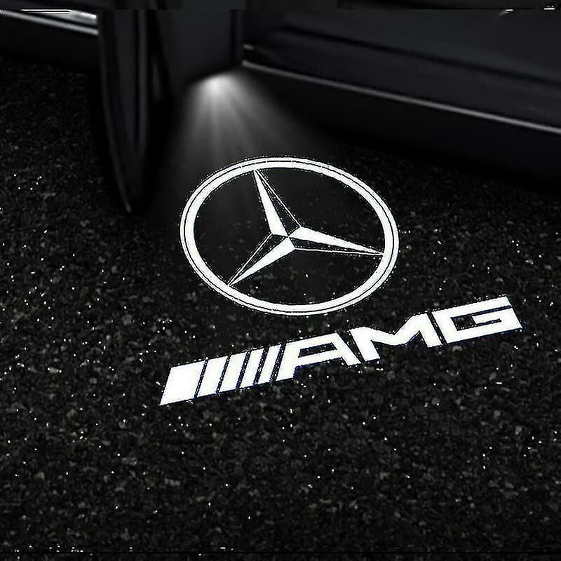 2x Car Door Led Logo Projector Light For Mercedes Benz Gls/glc/glb/gla/a/b/c/e-class - Crea