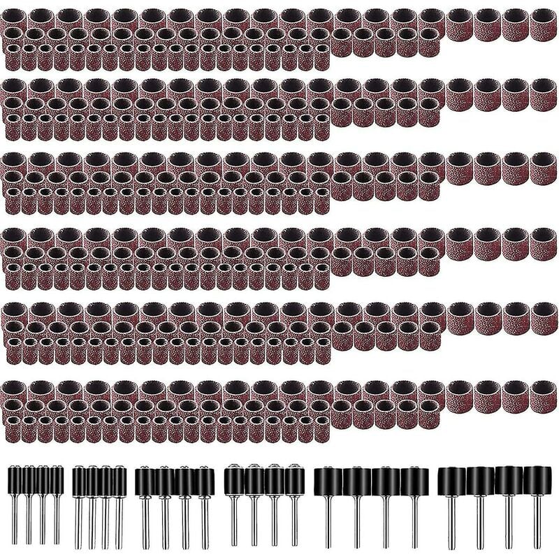 384 pièces ponceuse à tambour comprenant 360 pièces bandes abrasives et 24 pièces mandrin à tambour pour outils rotatifs Dremel Scrollsqy - Crea