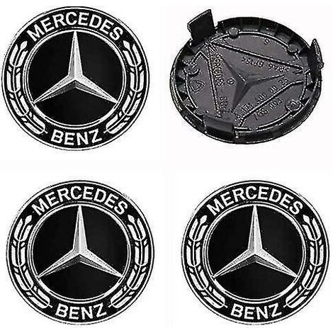 CREA 4 Pieces Center Caps Compatible With Mercedes Benz 75mm Center Wheel Cover Abs Car Accessories