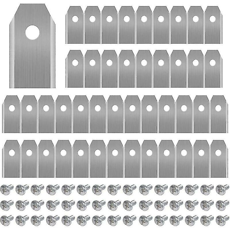 45 x lames de couteau en titane pour toutes les tondeuses robotiques Husqvarn/automower/Yardforce/gardena (3g-0,75 mm) avec 45 vis, lames de rechange