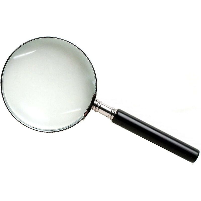 Crea - 5x Handheld 5x Magnifier Magnifying Glass With Handle For Science, Reading Book, Inspection, Coins, Insects, Rocks, Map, Crossword Puzzle,