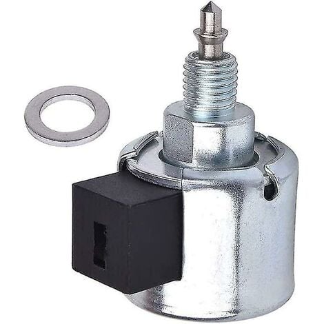 CREA 846639 Solénoïde d'arrêt de carburant avec joint de remplacement pour moteur de jardin Briggs et Stratton 33r777-0
