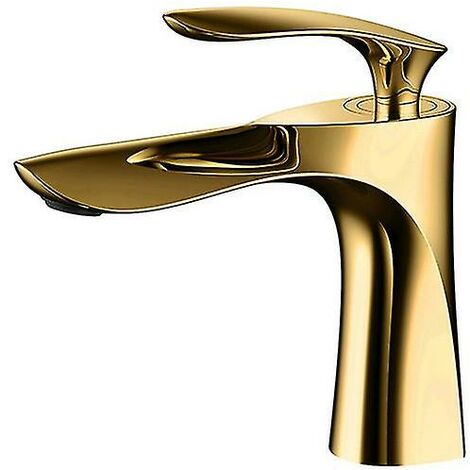 CREA Bathroom Sink Faucet Standing Faucet Gold
