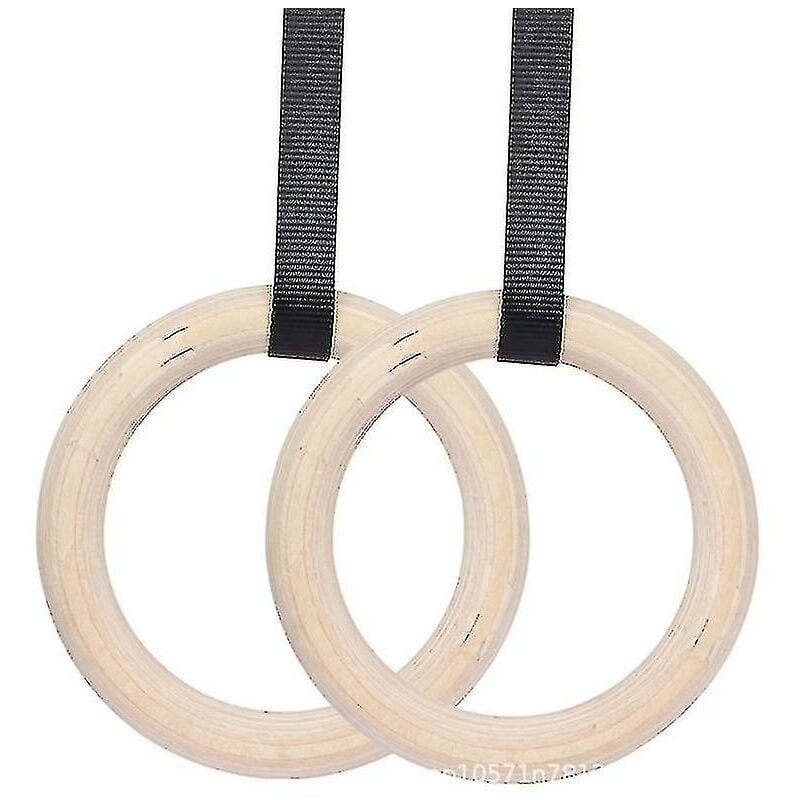 Crea - Birch Gymnastics Ring, Professional Adjustable Fitness Ring, a Pair Of 28 Birch Rings