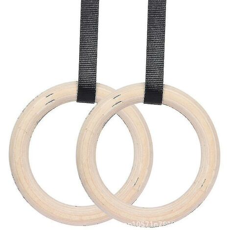 CREA Birch Gymnastics Ring, Professional Adjustable Fitness Ring, A Pair Of 28 Birch Rings