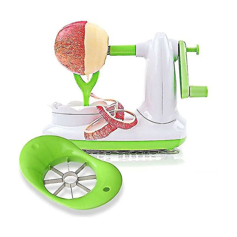 Crea - plucheur De Pommes Éplucheur De Poires Avec 8 Cales Trancheuse De Pommes Et Vide-Pomme Lames En Acier Inoxydable