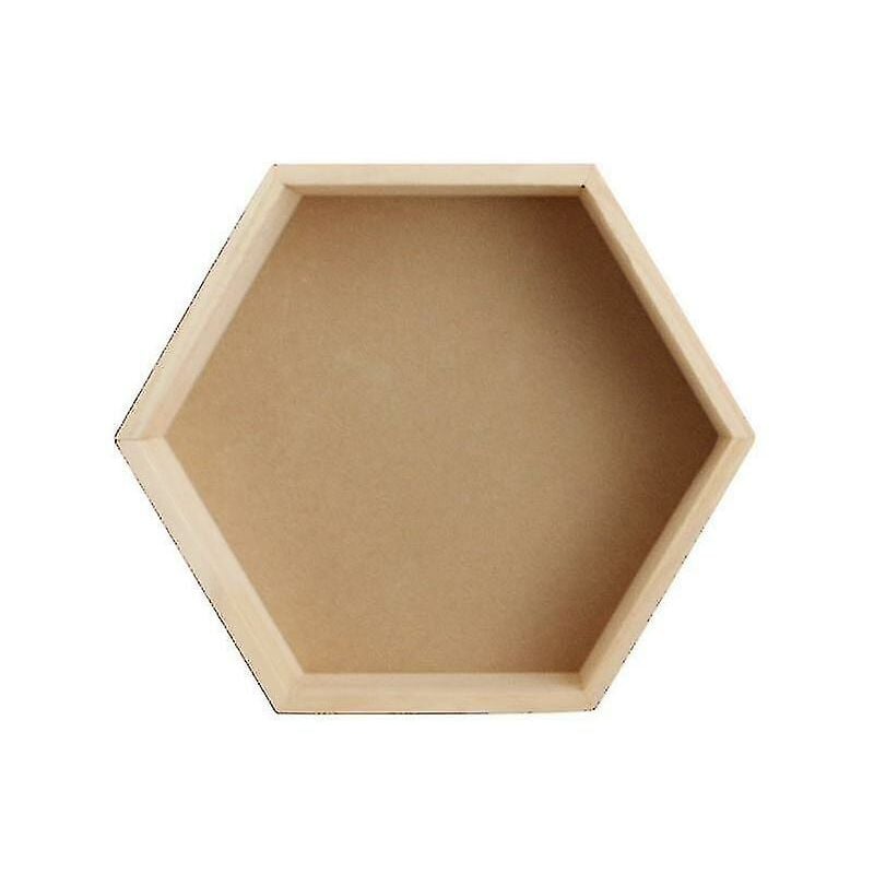 Crea - tagère murale en bois massif présentoir étagère hexagonale en nid d'abeille-14824 cm-