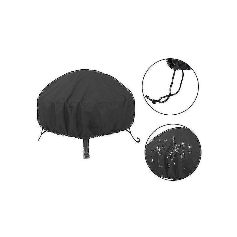 Crea - Fire Pit Cover Heavy Duty Windproof Waterproof Patio Round Fire Pit Cover For Outdoor Fire Pit New