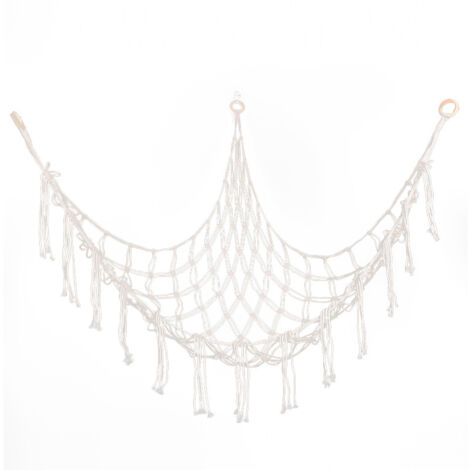 CREA Grand filet ou hamac pour animaux en peluche bohème, 139,7 cm, hamac pour jouets, objets en macramé, coin de rangement pour animaux, filet suspendu, hamac en maille, sac de rangement pour jouets 