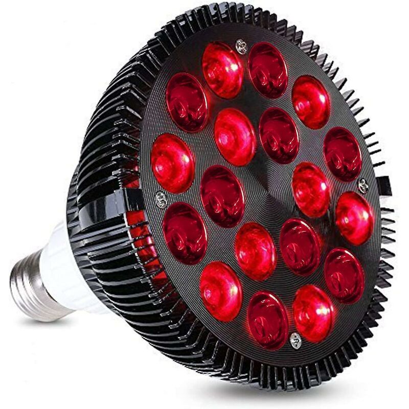 Crea - Lampe de luminothérapie rouge, appareil de luminothérapie infrarouge Wolezek 36 w 18 led, ampoule rouge combinée rouge 660 nm et 850 nm proche