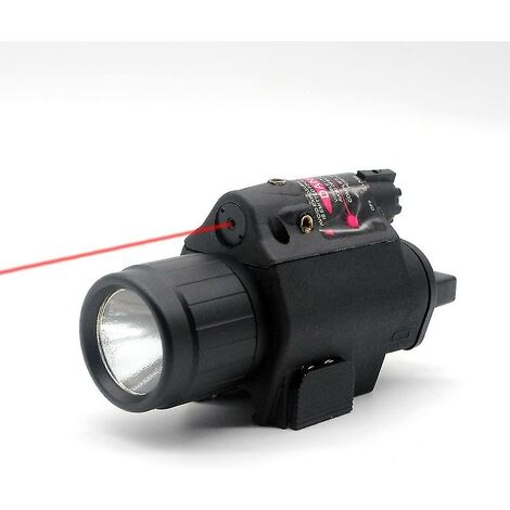 CREA Led Flashlight With Snap Switch And 20mm Picatinny Rail Red