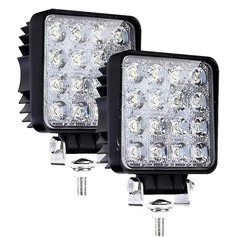 CREA Led Work Light, 2 Pcs 48w Flood Led Light Bar For Car Tractor Offroad