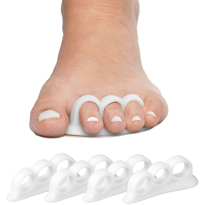 Lisseur d'orteils en marteau et orthèses, attelle en Gel souple, réduit la douleur au pied et prévient les chevauchements, 4 pièces - Crea