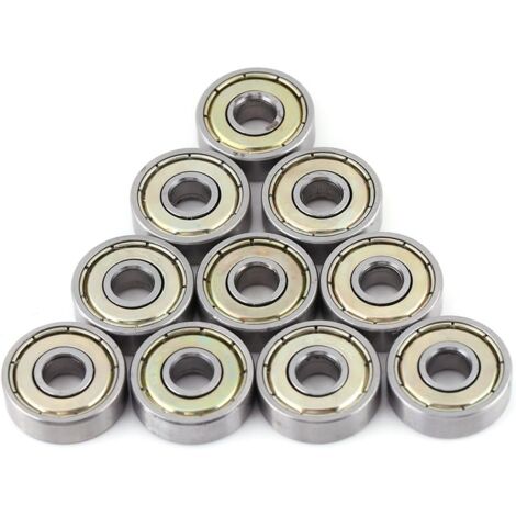 CREA Lot de 10 roulements à billes 626ZZ 6 x 19 x 6 mm, roulements à billes miniatures, double métal blindé/scellé, roulements à billes à gorge profonde en acier au carbone, roulements miniatures en a
