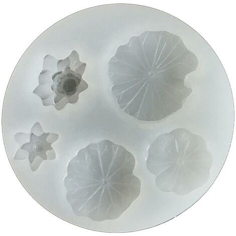 CREA Lotus Leaf & Petal Silicone Mold Fish Bottle Epoxy Casting Mold Crystal Epoxy