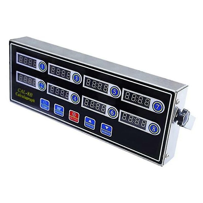 CREA – minuterie de cuisine numérique commerciale à 8 canaux, minuterie de calcul en acier inoxydable avec alarme, horloge