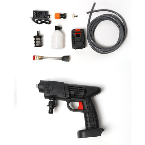 Crea – Nettoyeur haute pression sans fil 30 bar – 652 PSI – Débit 215 L/h – Autonomie 45 min – Tuyau 5 m – 3 buses pour nettoyage efficace