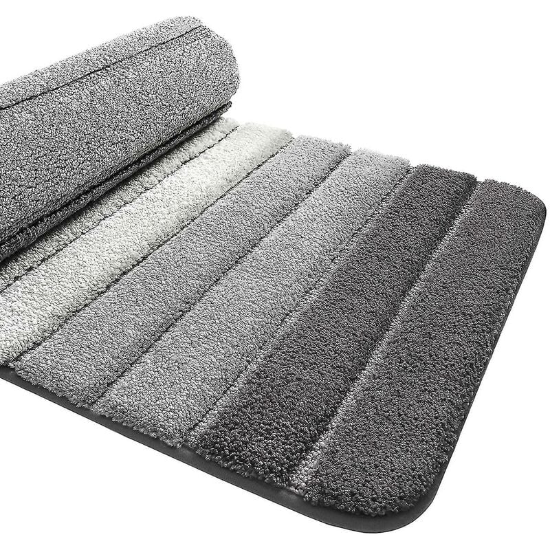 CREA Non-slip Bath Mat, Extra Soft Bathroom Rug, Machine Washable, Water Absorbent, 40 X 60 Cm, Gray
