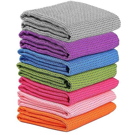 CREA Non Slip Yoga Towel Fitness Gym Yoga Mat Towel Anti Skid Microfiber Cover Blanket 183cm61cm Soft Nonslip Pvc For Sports Exercise