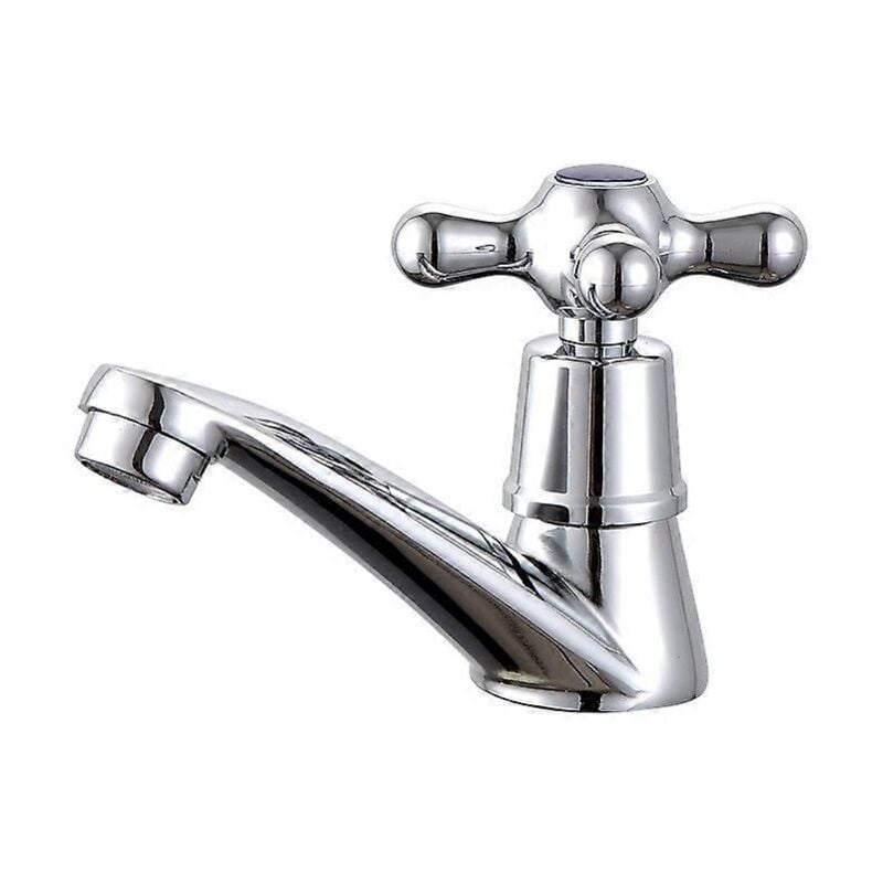 Crea - nouveau robinet de robinet d'eau froide simple, robinet de lavabo de robinet d'eau froide simple chromé, adapté aux toilettes de salle de