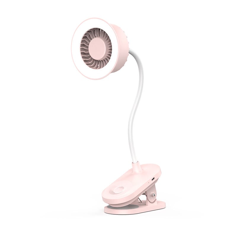 Crea - nouvelle lampe de bureau créative à clip mural ventilateur lampe de bureau deux en un ventilateur turbo haute vitesse lampe de charge cadeau