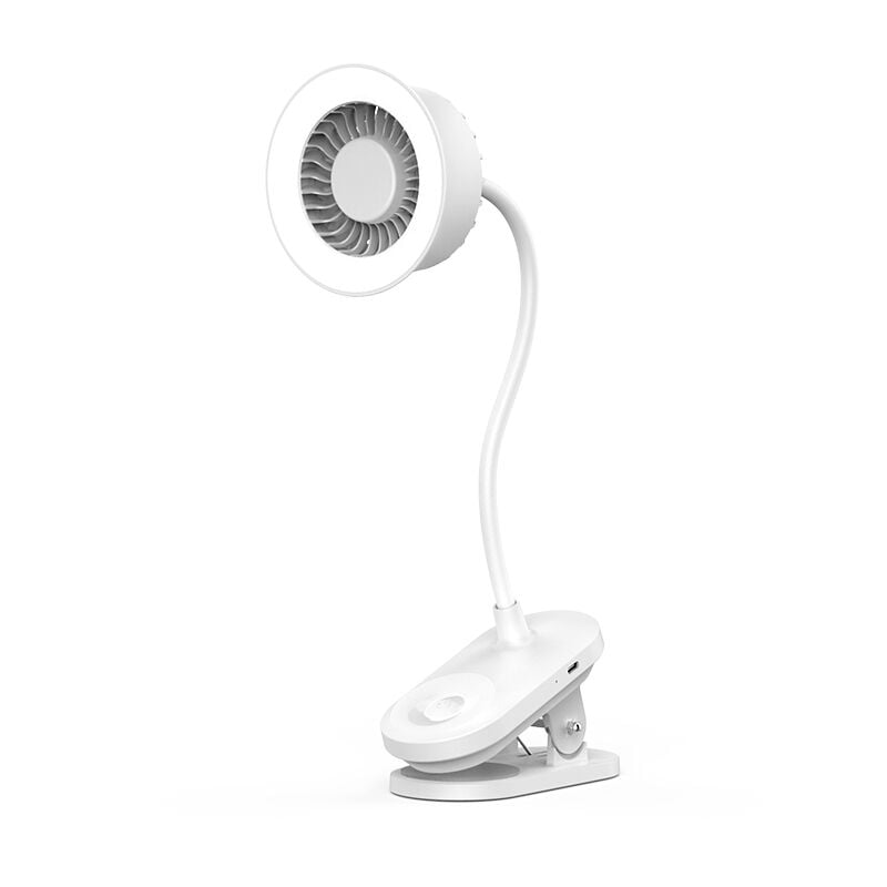 Crea - nouvelle lampe de bureau créative à clip mural ventilateur lampe de bureau deux en un ventilateur turbo haute vitesse lampe de charge cadeau