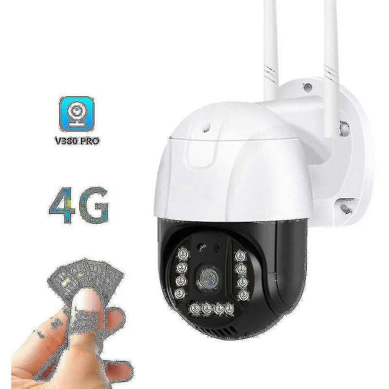 Outdoor Surveillance Camera 4g Gsm Sim V380 Pro 1080p Cloud 4x Zoom Ip66 Security Protection Wireless Ip Cctv - Crea