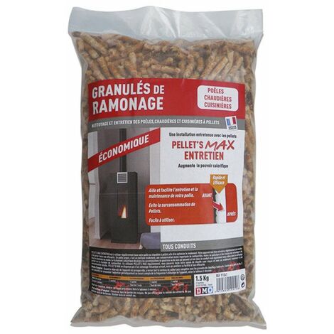 Crea – Pellets de ramonage 1.5kg – Action catalytique anti-suie – Pour poêles et chaudières à granulés – Entretien sécurisé et efficace