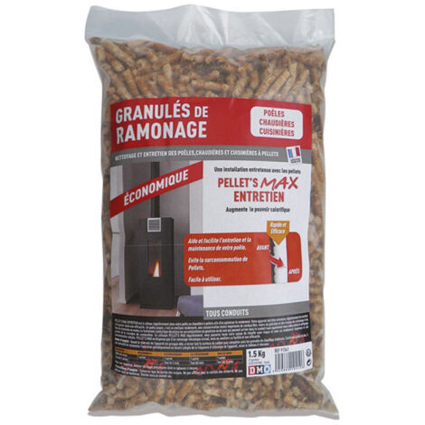 Crea – Pellets de ramonage 1.5kg – Action catalytique anti-suie – Pour poêles et chaudières à granulés – Entretien sécurisé et efficace