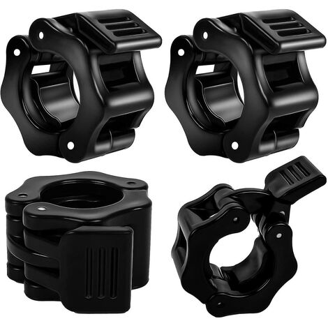 CREA Pièces Anneau de Serrage Pinces d'haltères olympiques de 25 mm Clips de collier d'haltères en plastique Colliers de verrouillage d'haltères antidérapants à dégagement rapide compatibles avec l'ha