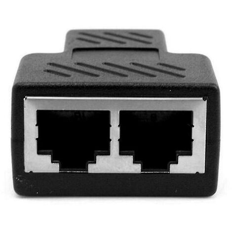 CREA Practical Rj45 Splitter Adapter Port Cat5/6 Lan Ethernet Cable