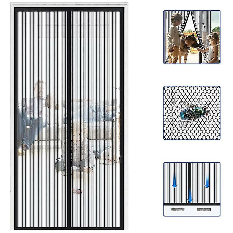 Reinforced Magnetic Screen Door Hands Free Mesh Screen Door Curtain - Crea
