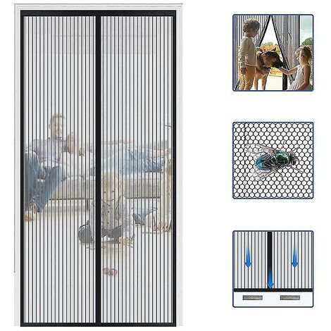 CREA Reinforced Magnetic Screen Door Hands Free Mesh Screen Door Curtain