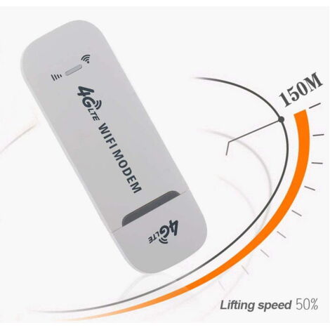 Crea – Routeur Wi-Fi 4G LTE portable – Point d'accès sans fil avec carte SIM – Débit 150 Mbps – Compatible 8 utilisateurs – ABS, Qualcomm