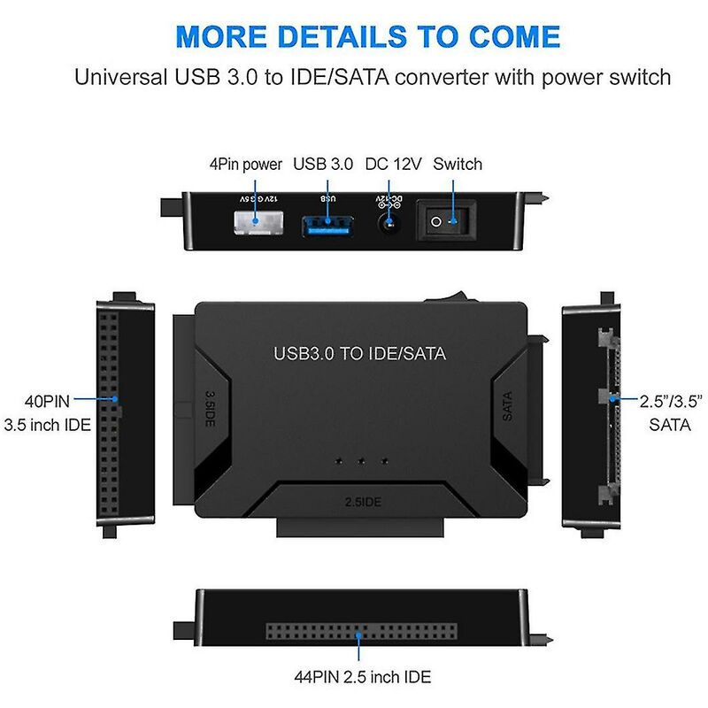 Sata To Usb Ide Adapter Usb 3.0 2.0 Sata3 Cable For 2.5 3.5 Inch Hdd Ssd Converter Ide Sata Adapter - Crea
