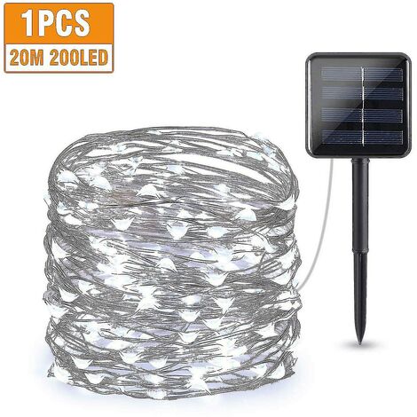 CREA Solar Outdoor String Lights-colorwhite 20m-200led