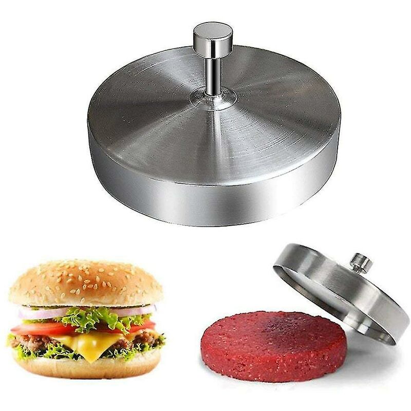 Crea - Presse-hamburger en acier inoxydable pour hamburgers, moule à galettes antiadhésif, idéal pour les barbecues et les galettes parfaites. Facile