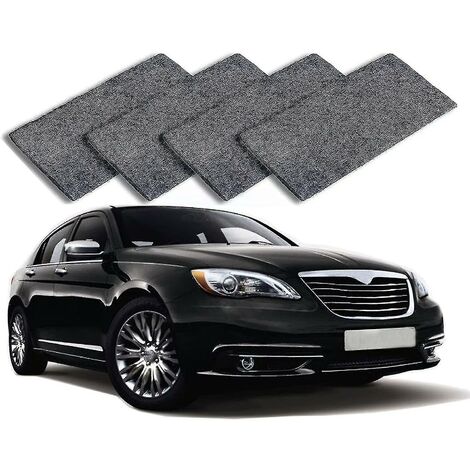 CREA Tissu Nano Sparkle (gris 4 pièces), tissu Nano Sparkle 2022 pour les rayures de voiture, tissu Nano magique réparant facilement les rayures de peinture (wanan)