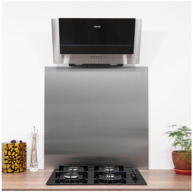 Crédence Inox Magné Brossé h 65 cm x l 90 cm de 1mm