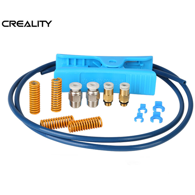 

Creality 3d - Creality Capricorn Premium XS Bowden PTFE Tubo de 1 metro y kit de accesorios neumaticos con cortador de tubo Resorte para filamento de