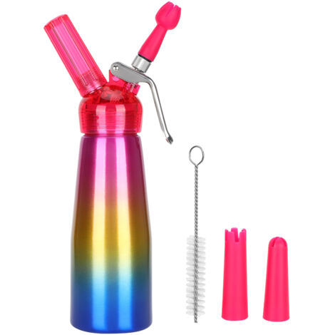 Cream Foamer with 3pcs Nozzles Dispenser Maker Cake Dessert DIY Tool Aluminium Kitchen Bake Supplies500ml