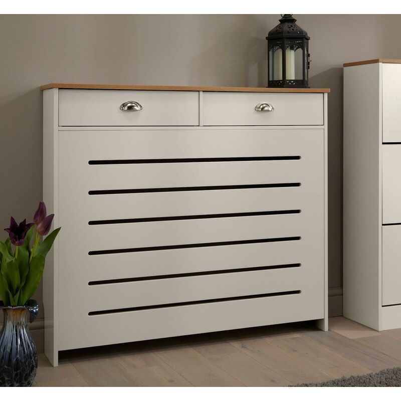 Cream Radiator Cover with Storage Drawer 1115 x 965mm Medium - Galiflo