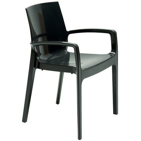 CREAM stapelbarer Sessel / Anthrazit/ 58x51x82