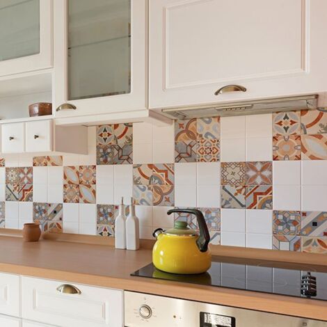 VEELIKE Pavimento Adesivo Effetto Cemento Beige Mattonelle Adesive