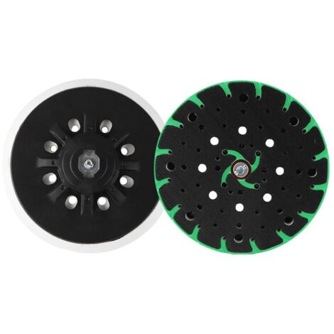 Create idea Patin de Ponçage 150mm pour Ponçage Sans Poussière M8 Filetage de Connexion Crochet Boucle Patin de Support Compatible avec Bosch Ponceuse Orbitale Compatible avec Festool ETS 150