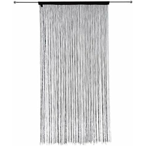 Créateur d'intérieur - Rideau Fil Guopo 90x200cm Noir