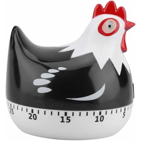Créatif mignon poule minuterie cuisine cuisson rappel enfants apprentissage minuterie noir