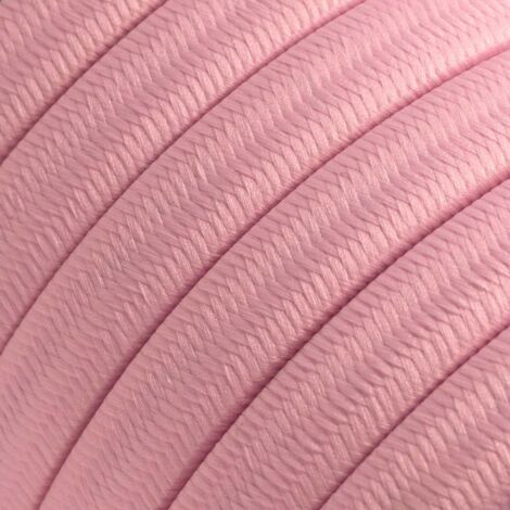 Creative-Cables Cavo elettrico piatto per catenaria, Rosa Baby CM256, 25 m, Effetto seta