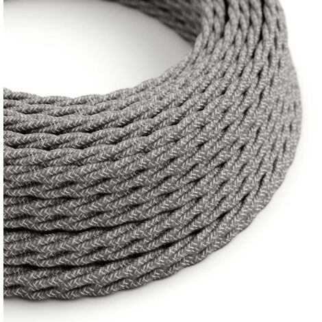 Cavo Elettrico Trecciato Rivestito In Tessuto – 3x0,75 Mm², Colore Avorio, 15 Metri, Made In Italy